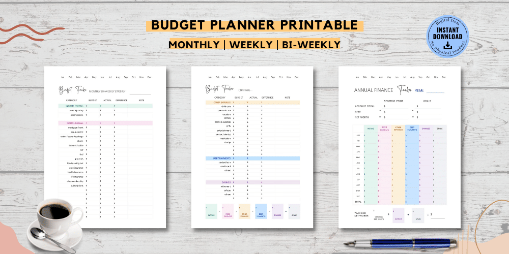budget planner printable for budget binder
