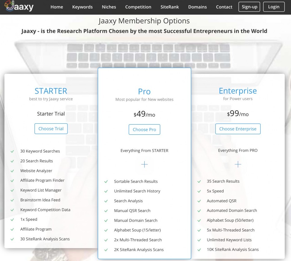 There are 3 types of membership within Jaaxy - the best keyword search tool for SEO.