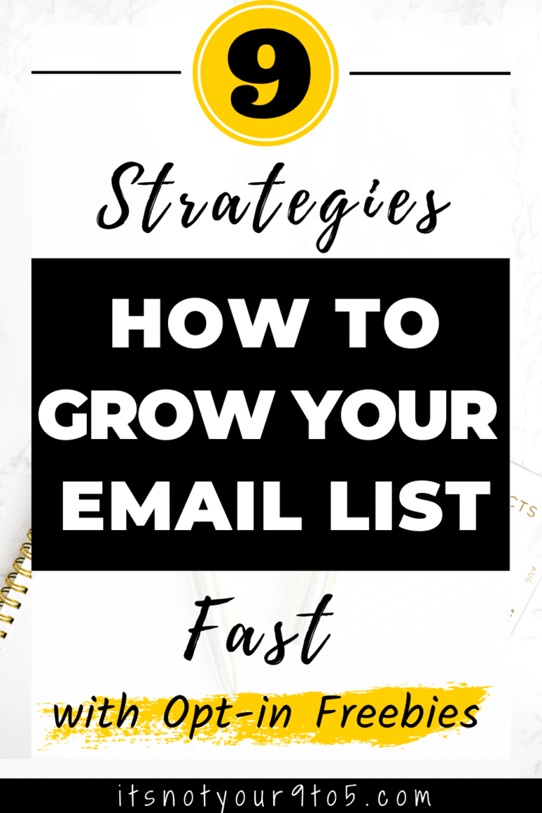 how to grow your email list fast with opt in freebies