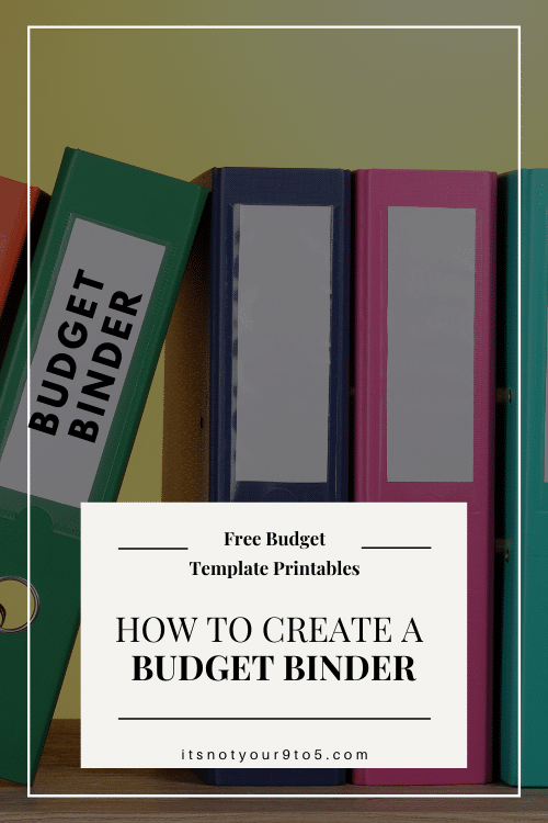 How to create a budget binder